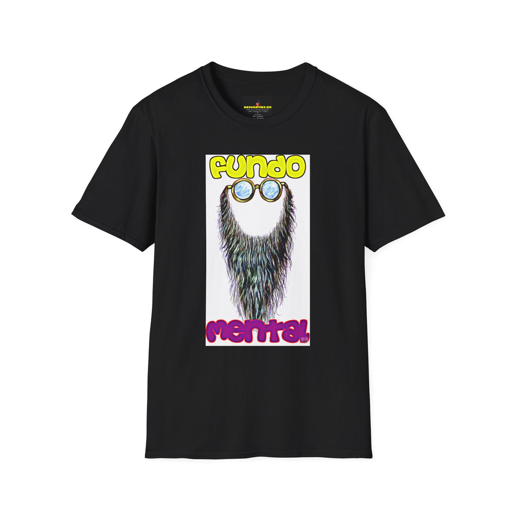 Fundo Mental T-Shirt — Retro Beard & Glasses Graphic Tee