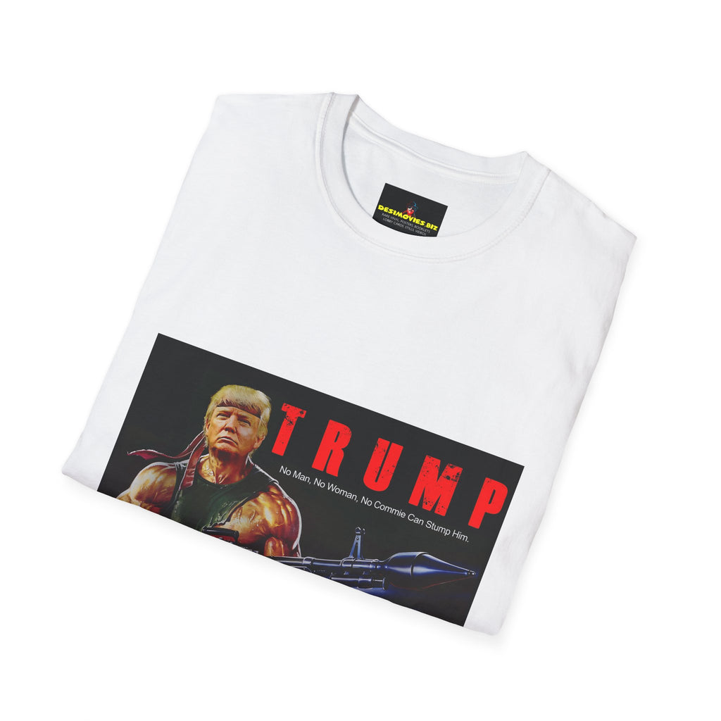 Rambo Trump Graphic T-Shirt — Patriotic Cartoon President Design