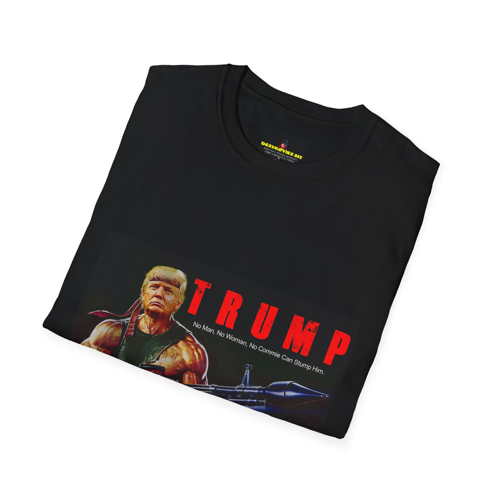 Rambo Trump Graphic T-Shirt — Patriotic Cartoon President Design
