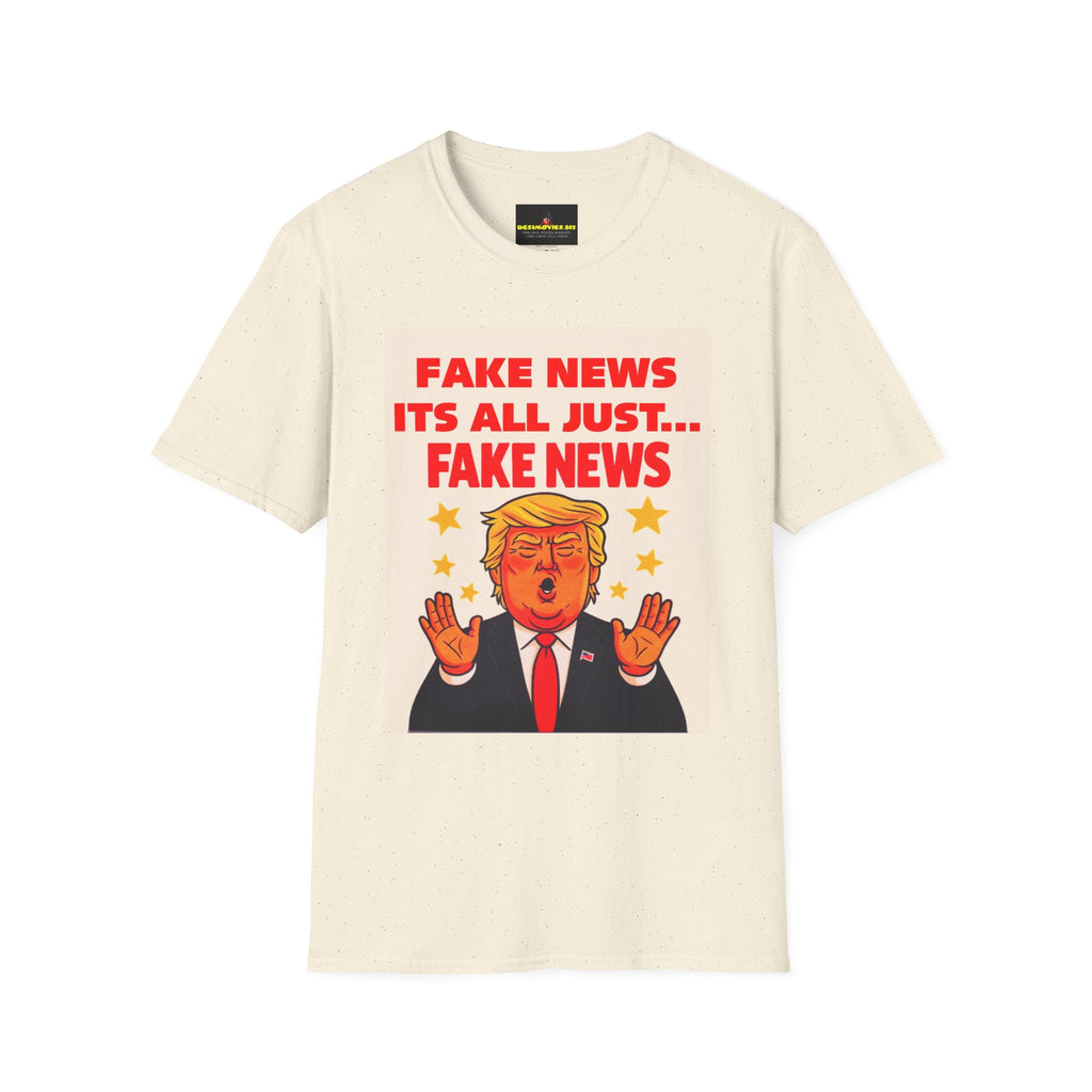 Graphic Tee — 'Fake News, It's All Just... Fake News' Political Cartoon T-Shirt