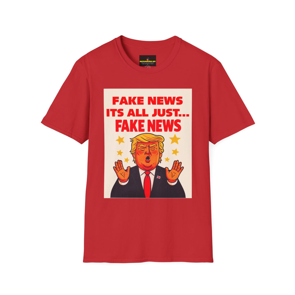 Graphic Tee — 'Fake News, It's All Just... Fake News' Political Cartoon T-Shirt