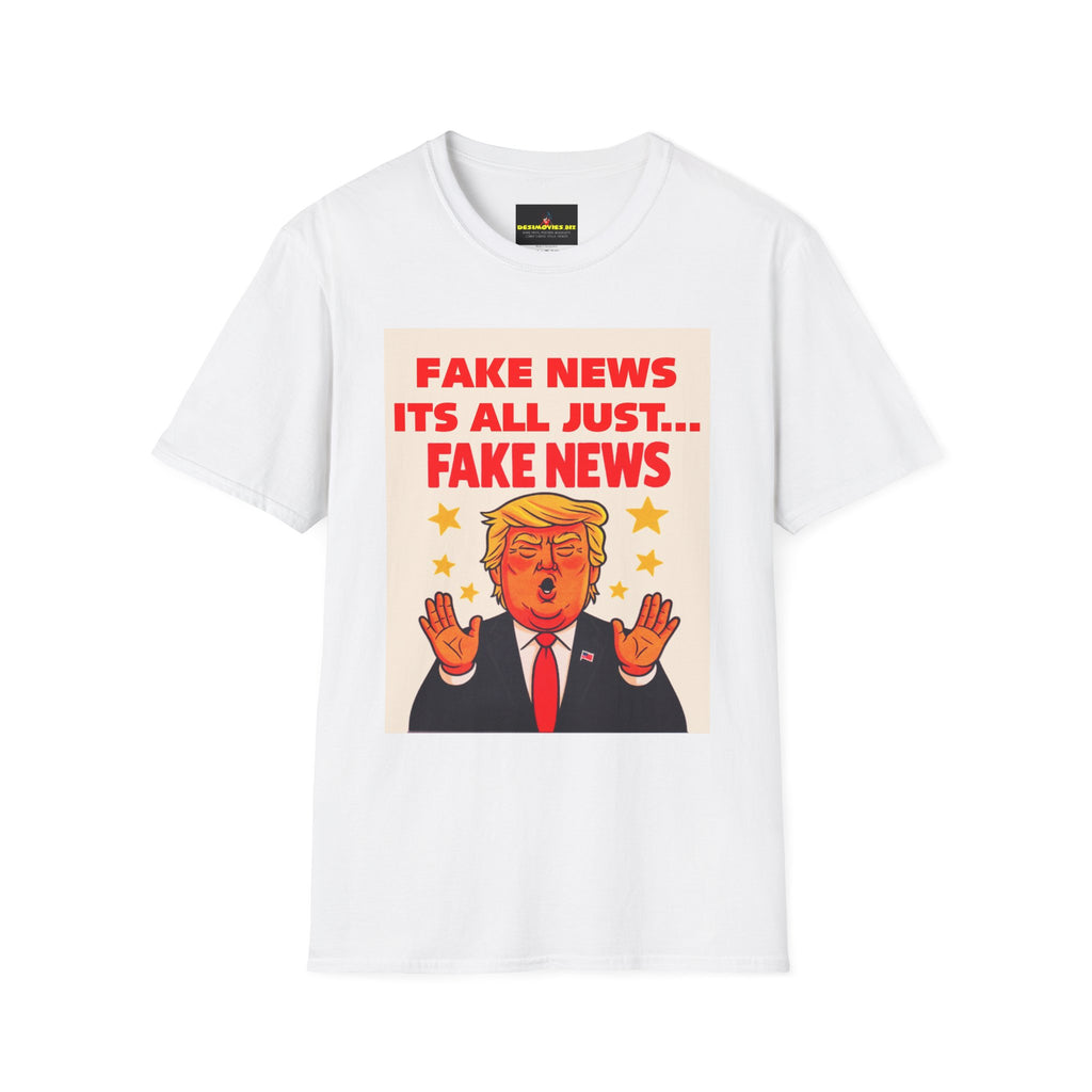 Graphic Tee — 'Fake News, It's All Just... Fake News' Political Cartoon T-Shirt