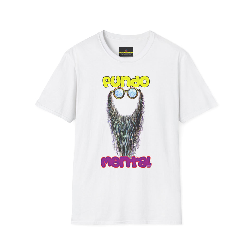 Fundo Mental T-Shirt — Retro Beard & Glasses Graphic Tee