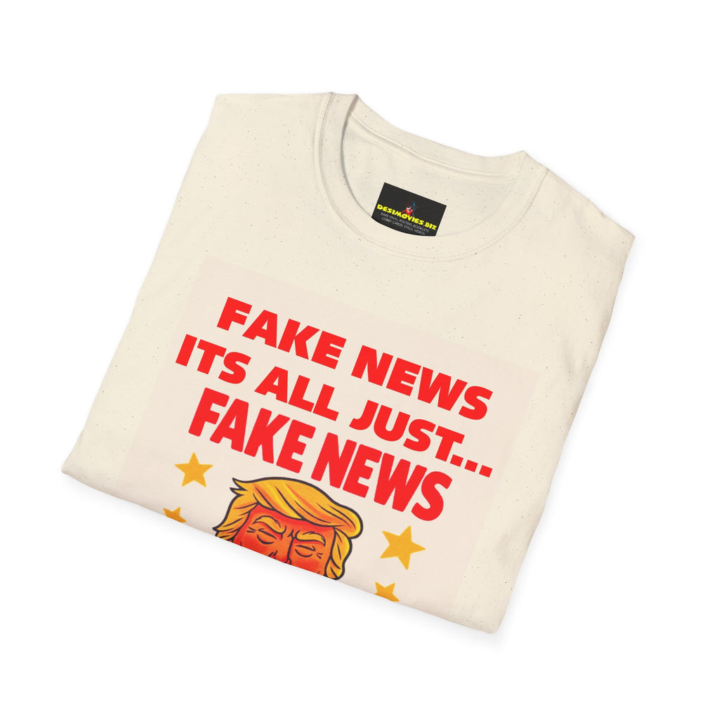 Graphic Tee — 'Fake News, It's All Just... Fake News' Political Cartoon T-Shirt