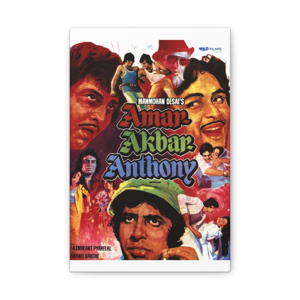 AMAR AKBAR ANTHONY - Classic Bollywood - Canvas - www.desimovies.biz