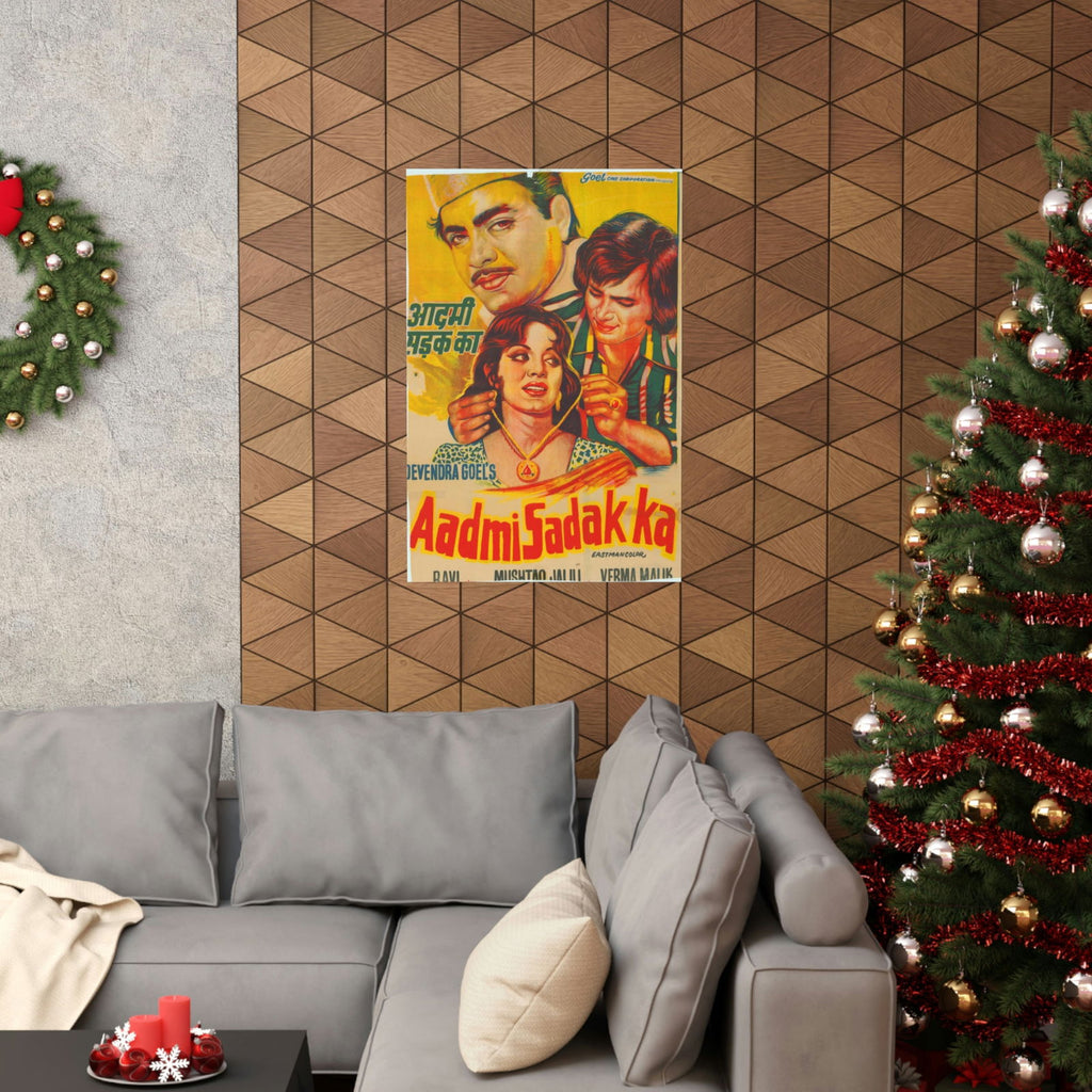 Aadmi Sadak Ka (1977) Poster - Premium Matte Vertical Posters - www.desimovies.biz