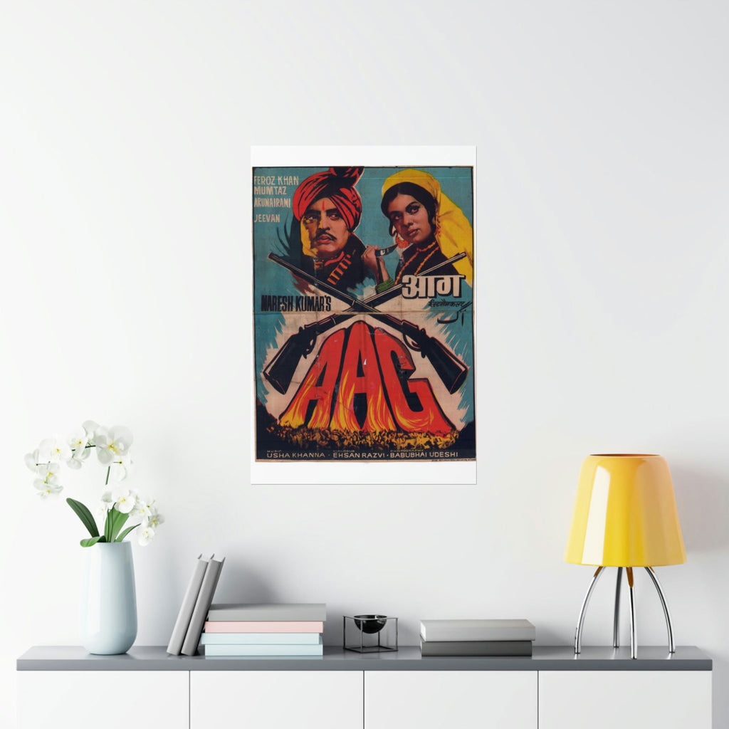 Aag (1967) Premium Matte Vertical Posters - www.desimovies.biz