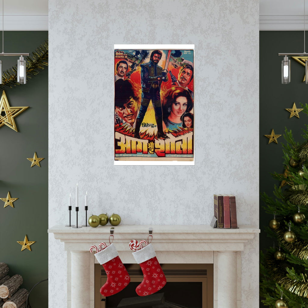 Aag Aur Shola (1986) - Premium Matte Vertical Posters - www.desimovies.biz