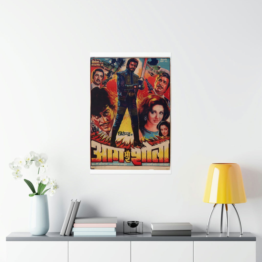 Aag Aur Shola (1986) - Premium Matte Vertical Posters - www.desimovies.biz