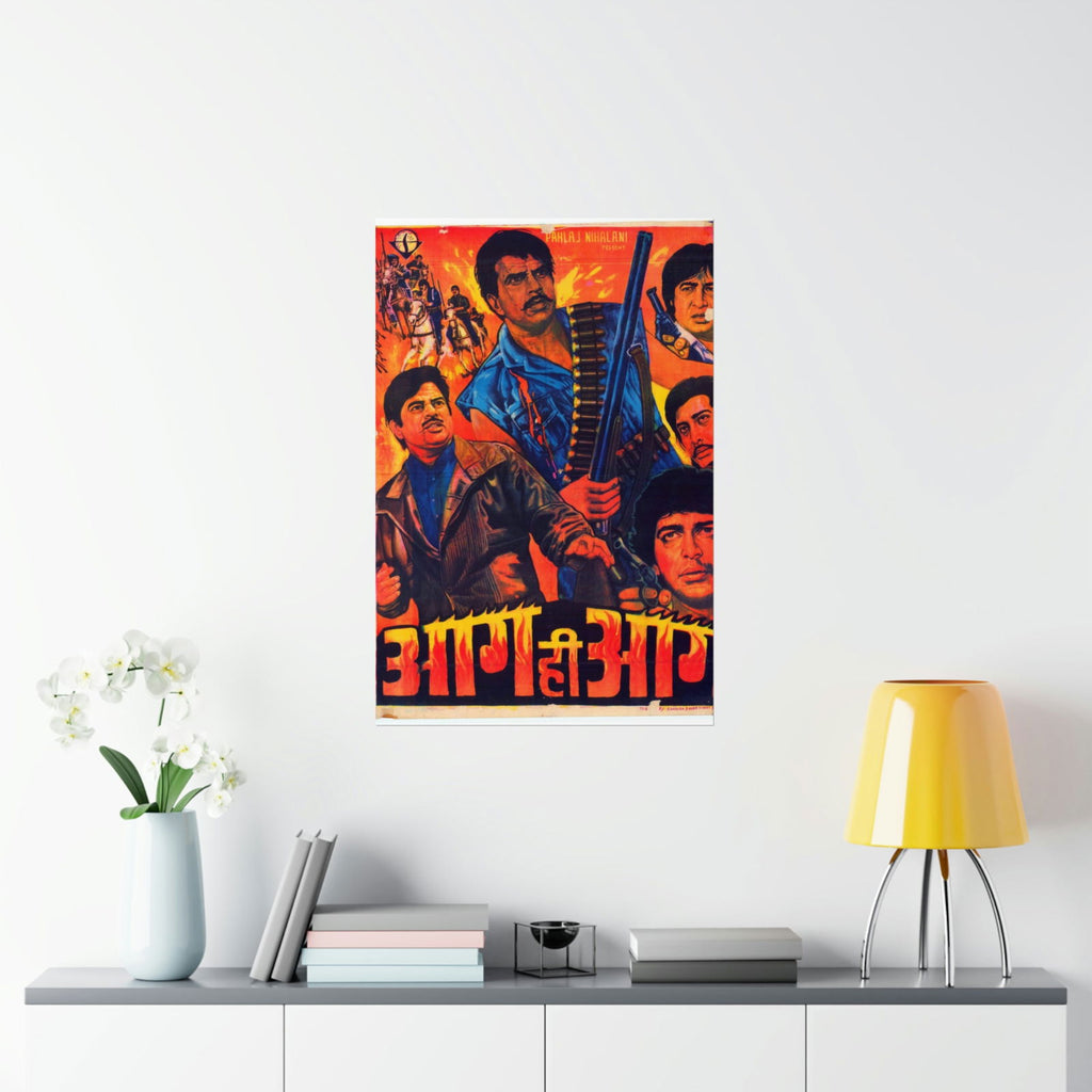 Aag Hi Aag (1987) Premium Matte Vertical Posters - www.desimovies.biz