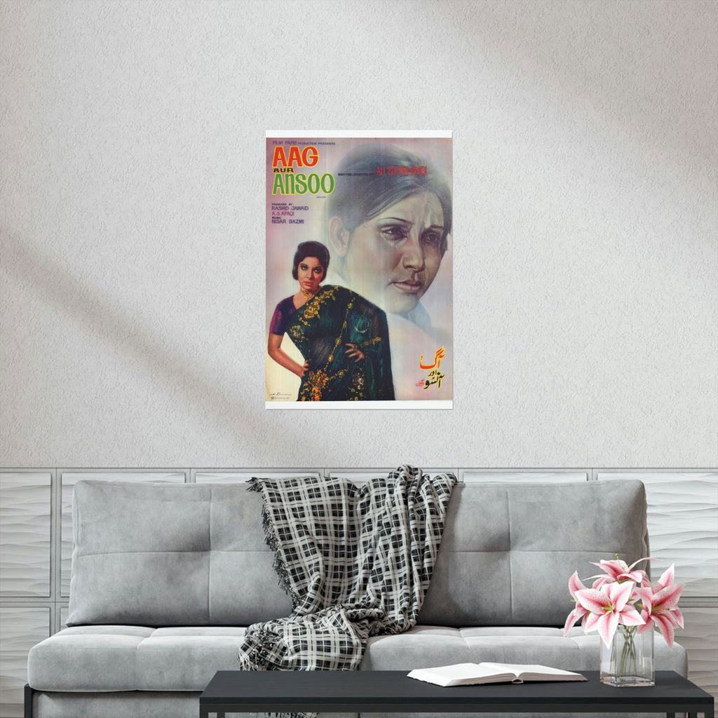 Aag aur Ansoo Lollywood Premium Matte Vertical Posters - www.desimovies.biz