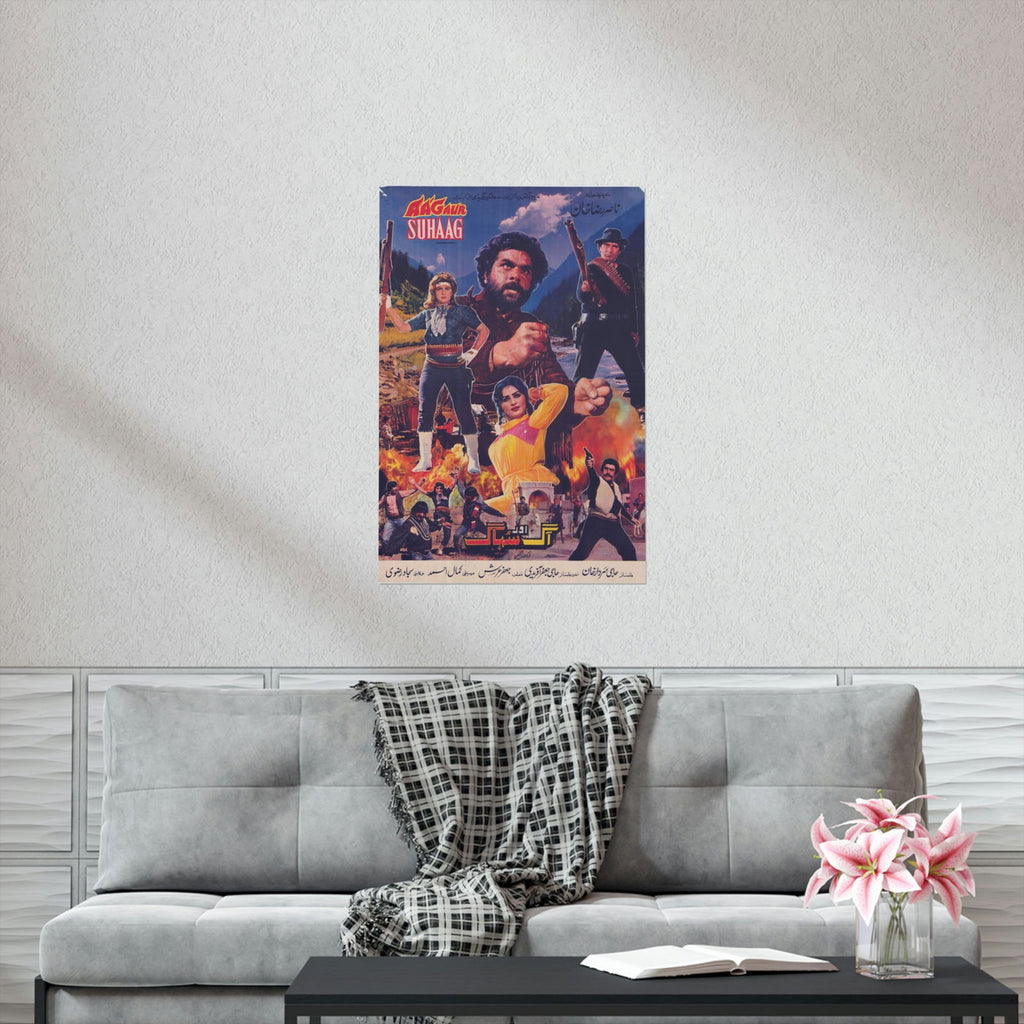 Aag aur Suhag (1989) Premium Matte Vertical Posters - www.desimovies.biz
