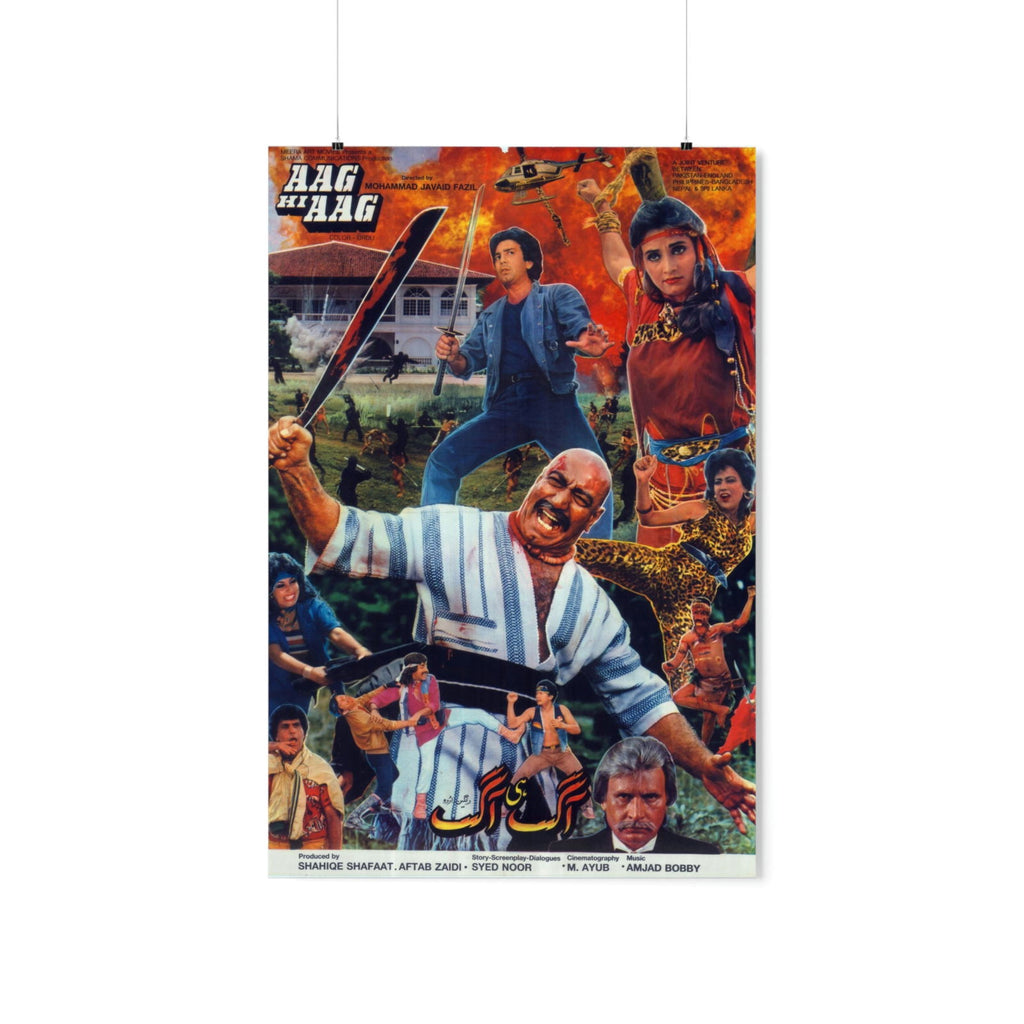 Aag hi Aag (1988) Poster - Premium Matte Vertical Posters - www.desimovies.biz