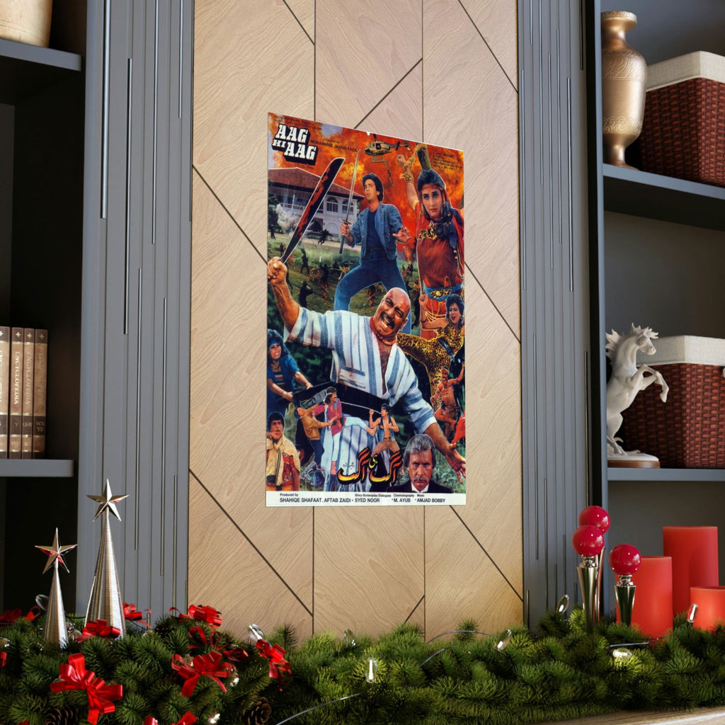 Aag hi Aag (1988) Poster - Premium Matte Vertical Posters - www.desimovies.biz