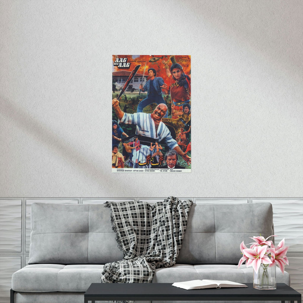 Aag hi Aag (1988) Poster - Premium Matte Vertical Posters - www.desimovies.biz