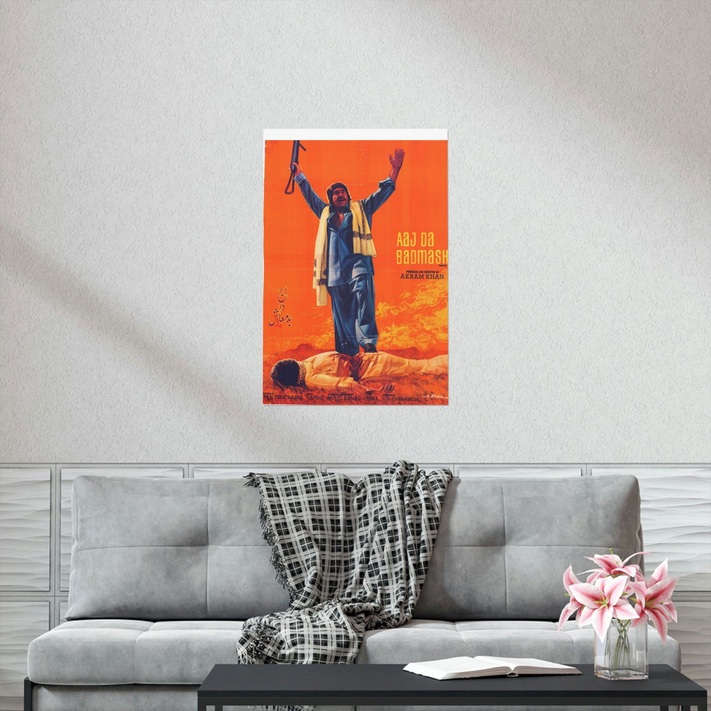 Aaj Da Badmash (1976) Premium Matte Vertical Posters - www.desimovies.biz