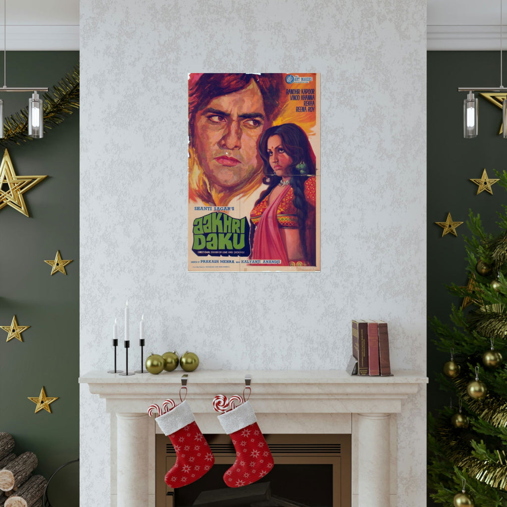 Aakhri Daku (1978) Bollywood Poster - Premium Matte Vertical Posters - www.desimovies.biz