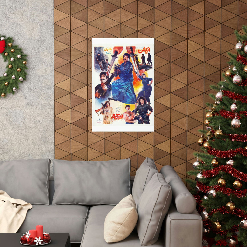 Action (1991) Pakistani Film Premium Matte Vertical Posters - www.desimovies.biz
