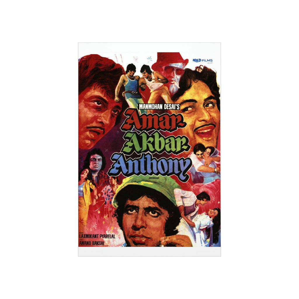 Amar Akbar Anthony (1977) Premium Matte Vertical Posters - www.desimovies.biz