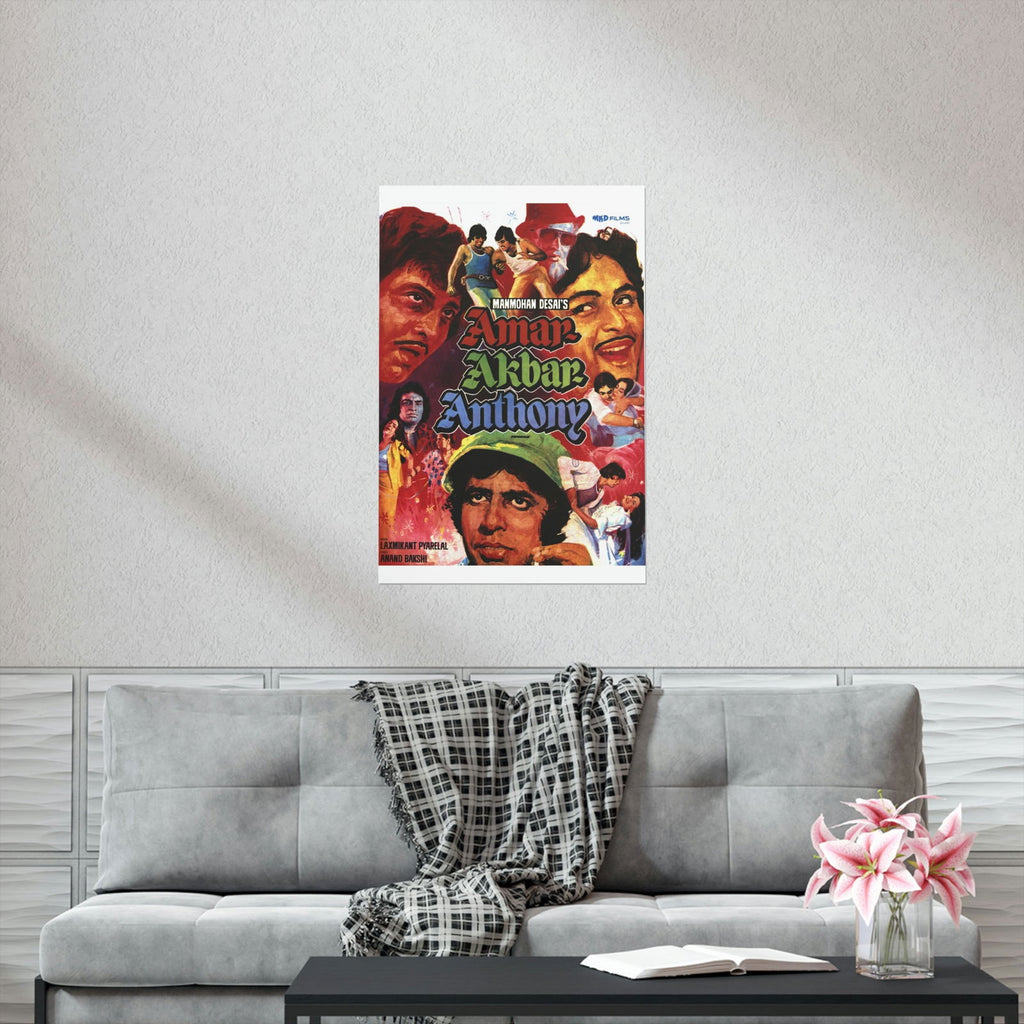 Amar Akbar Anthony (1977) Premium Matte Vertical Posters - www.desimovies.biz