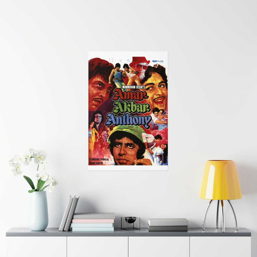 Amar Akbar Anthony (1977) Premium Matte Vertical Posters - www.desimovies.biz