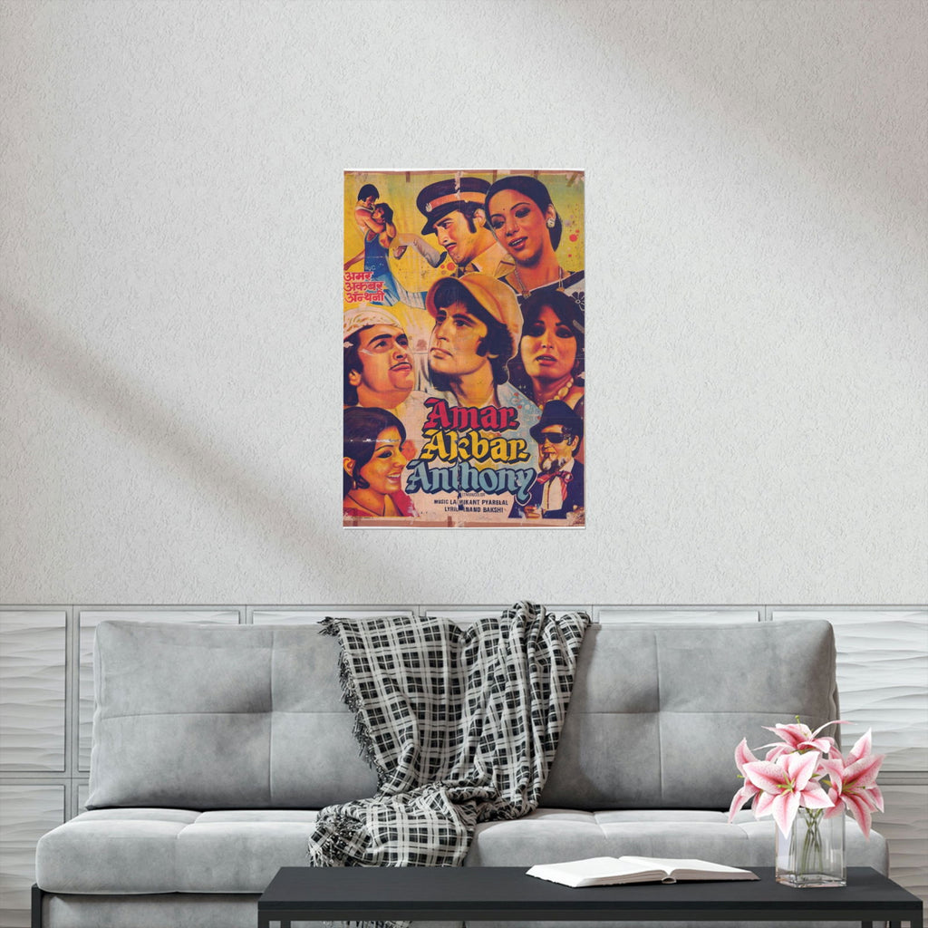 Amar Akbar Anthony (1977) Premium Matte Vertical Posters - www.desimovies.biz