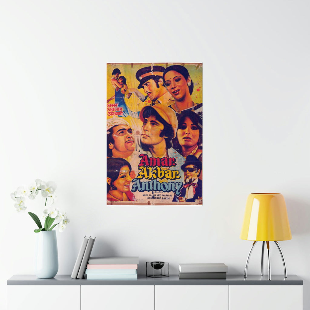 Amar Akbar Anthony (1977) Premium Matte Vertical Posters - www.desimovies.biz
