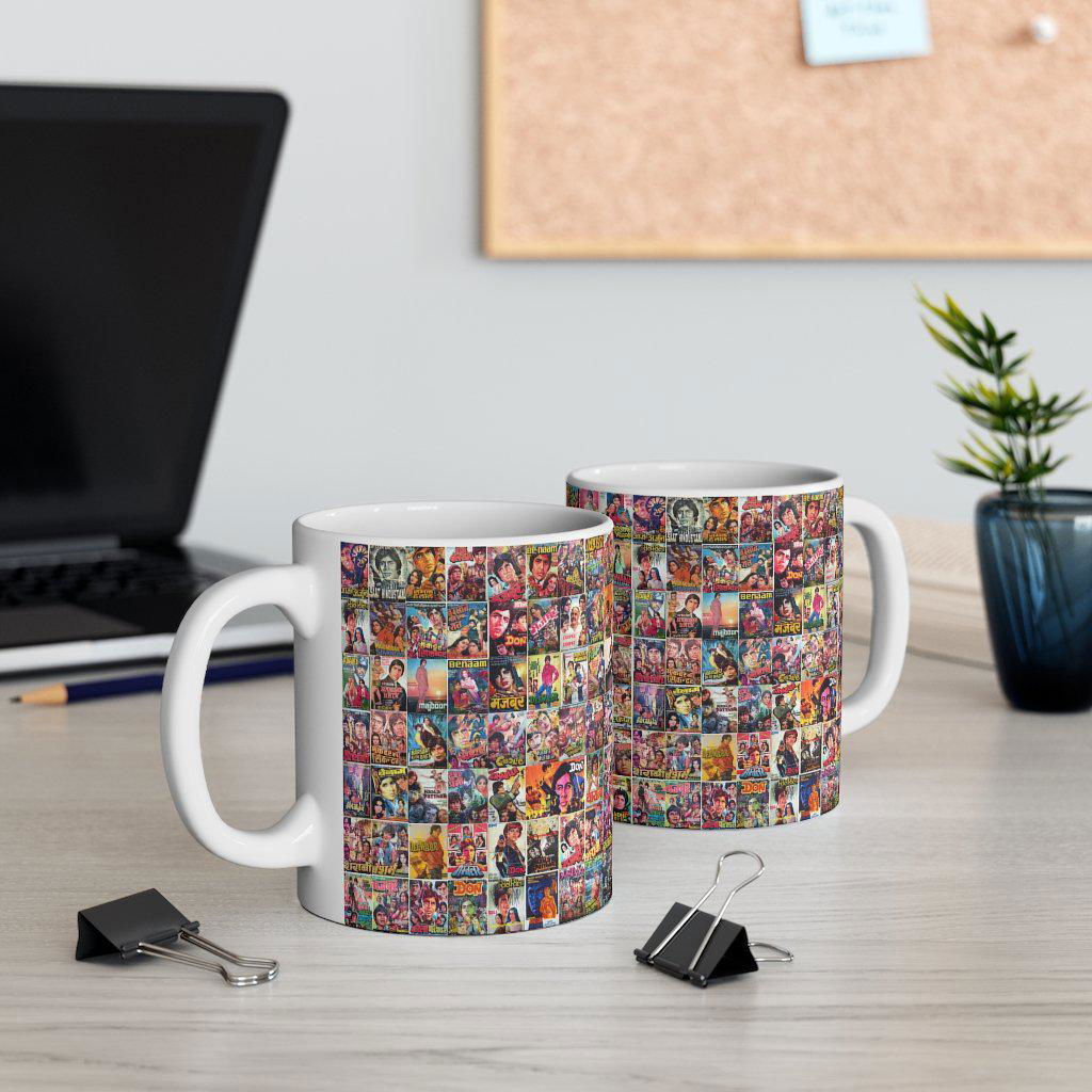 Amitabh Bachchan Classic Posters Coffee Mug - www.desimovies.biz