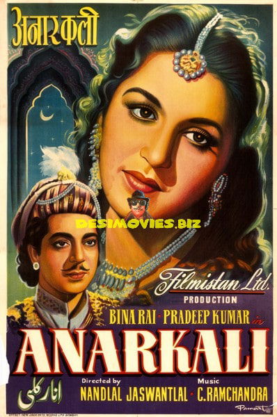 Anarkali (1958) original poster - www.desimovies.biz