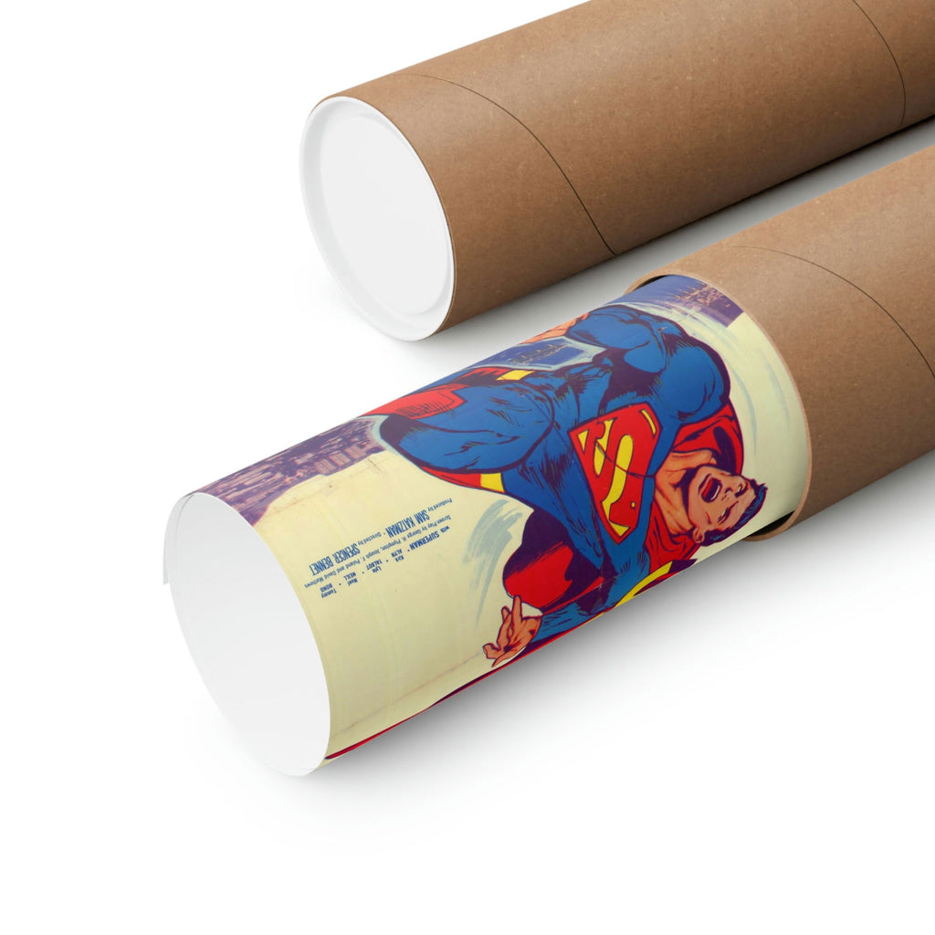 Atom Man Vs Superman (1950) Original Poster Print from Pakistan - Matte Vertical Posters - www.desimovies.biz