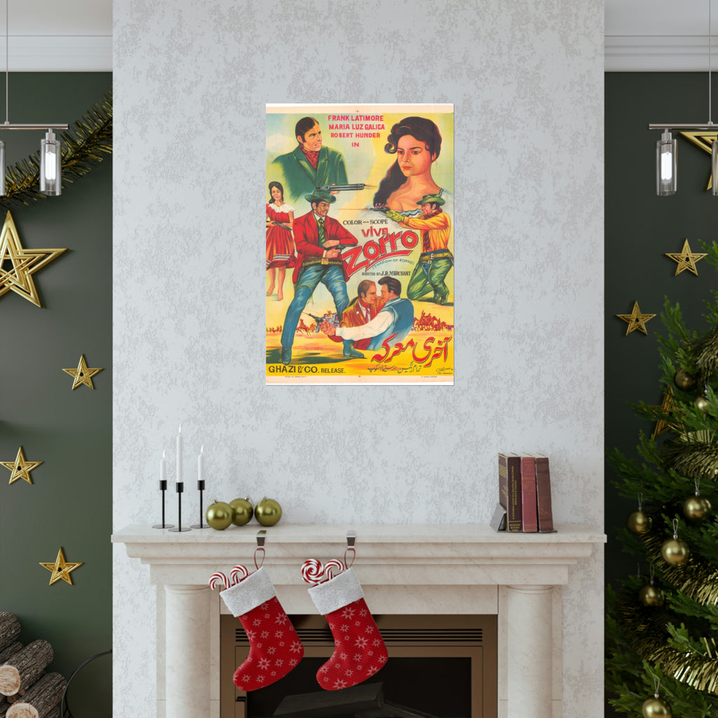 Viva Zorro Urdu Poster for Pakistan Premium Matte Vertical Posters - www.desimovies.biz