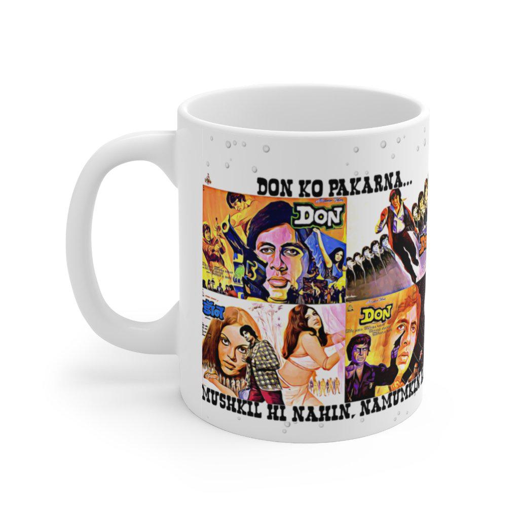Don Ko Pakarna Mushkil Hi Nahin, Namumkin Hai - Bollywood - Ceramic Mug 11oz - www.desimovies.biz