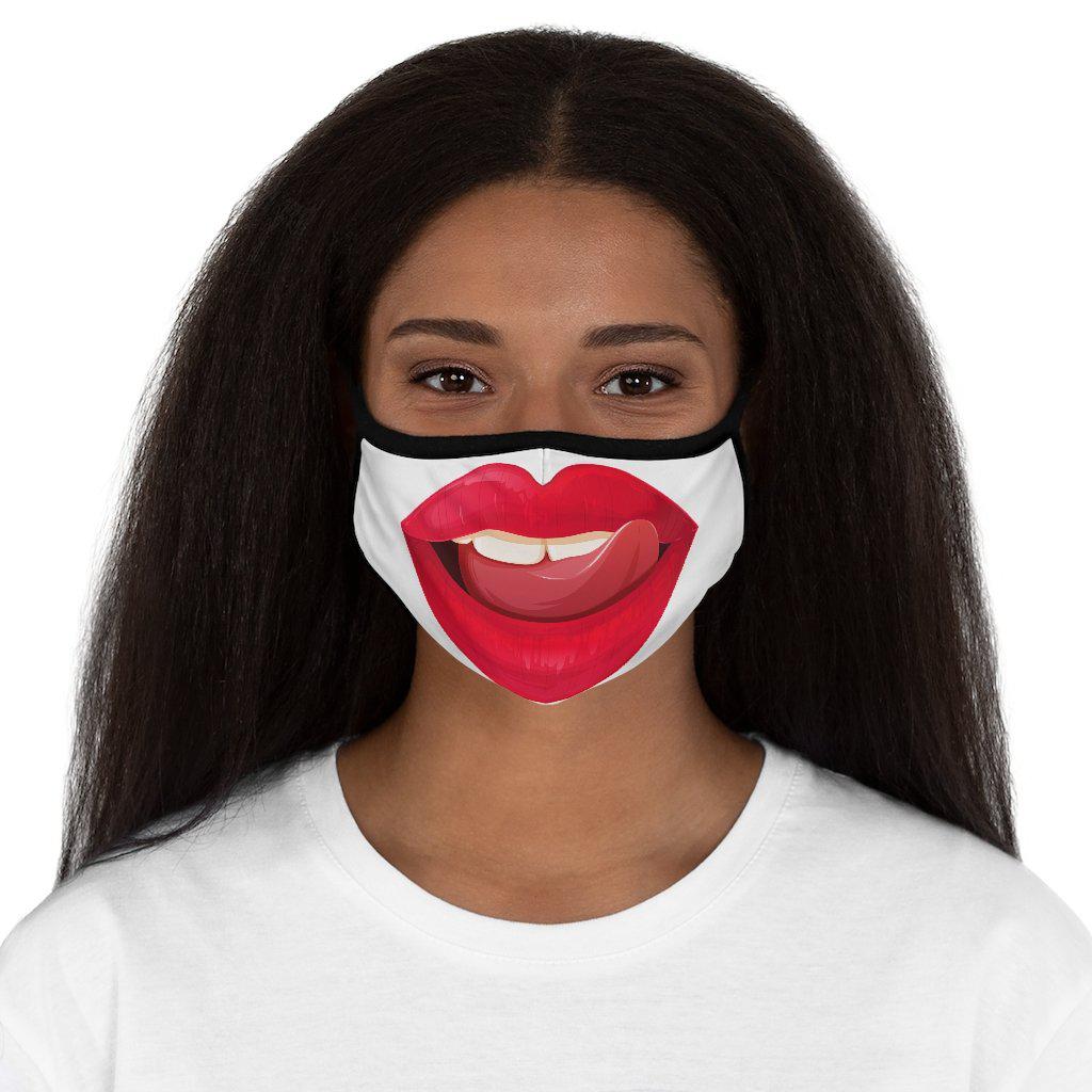 Hot Lips - Fitted Polyester Face Mask - www.desimovies.biz