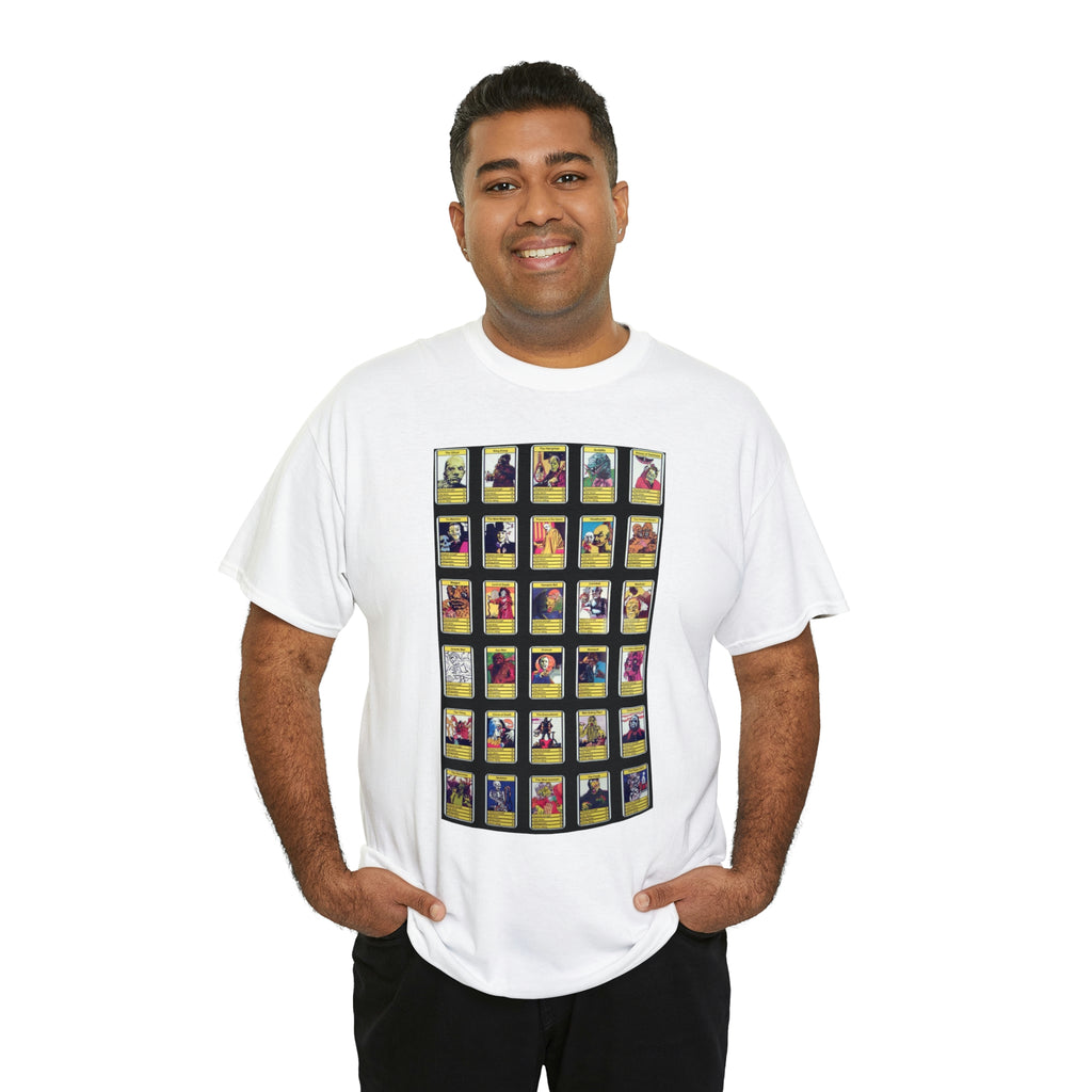 Top Trumps Horror Cards - Unisex Heavy Cotton Tee - www.desimovies.biz
