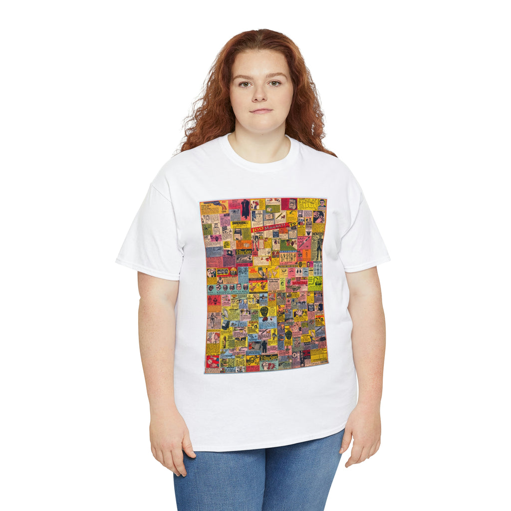 Nostagic Comic Book Adverts - Unisex Heavy Cotton Tee - www.desimovies.biz