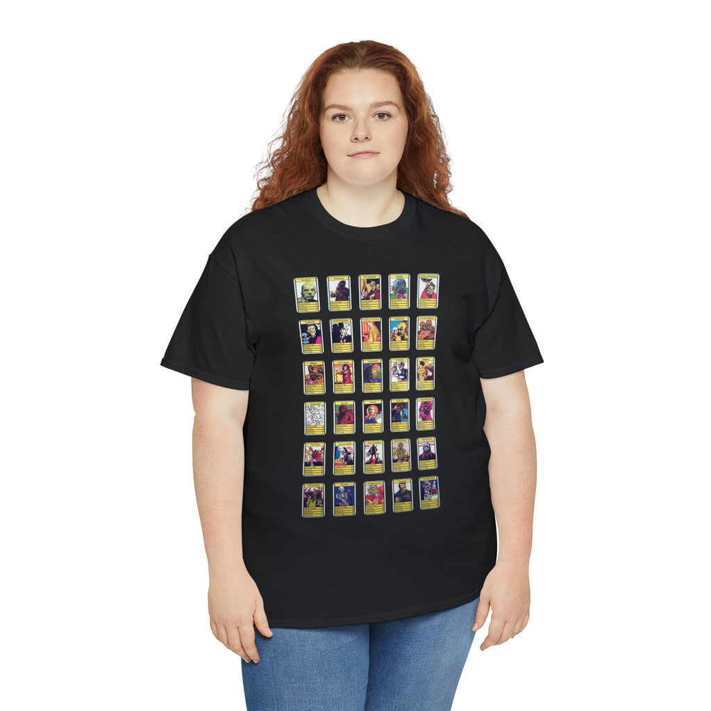 Top Trumps Horror Cards - Unisex Heavy Cotton Tee - www.desimovies.biz