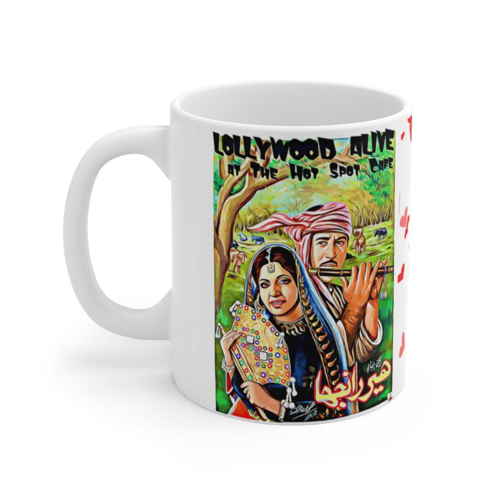 Heer Ranjha - Hand Painted - Ceramic Mug 11oz - www.desimovies.biz