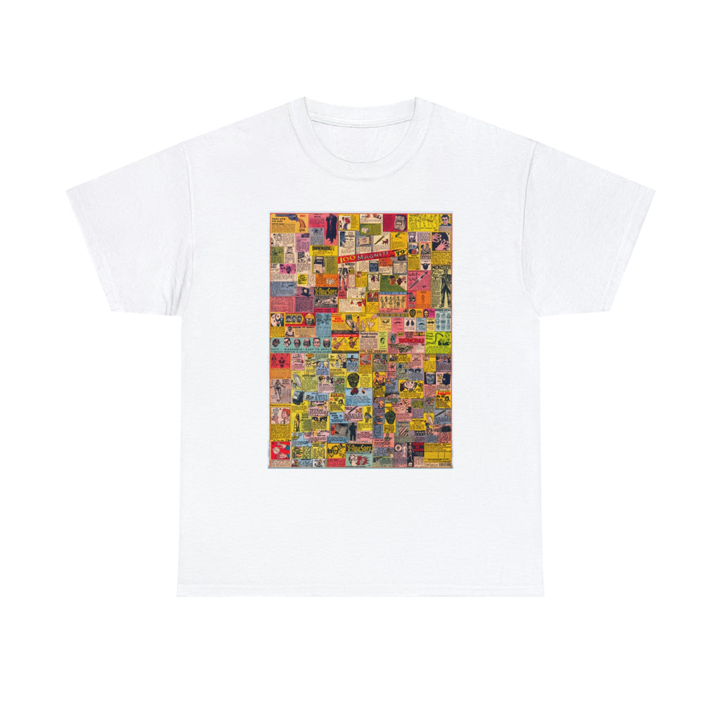 Nostagic Comic Book Adverts - Unisex Heavy Cotton Tee - www.desimovies.biz