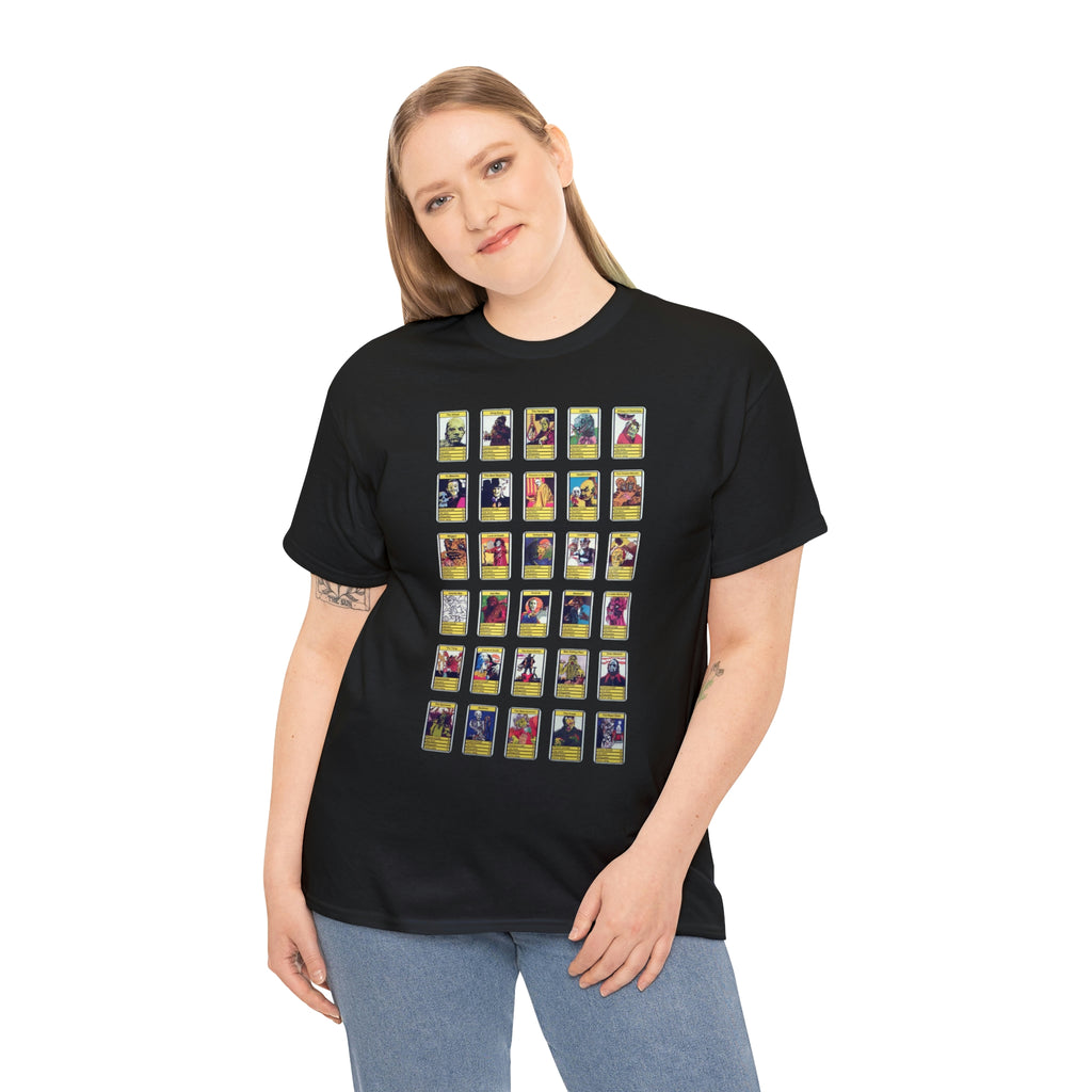 Top Trumps Horror Cards - Unisex Heavy Cotton Tee - www.desimovies.biz
