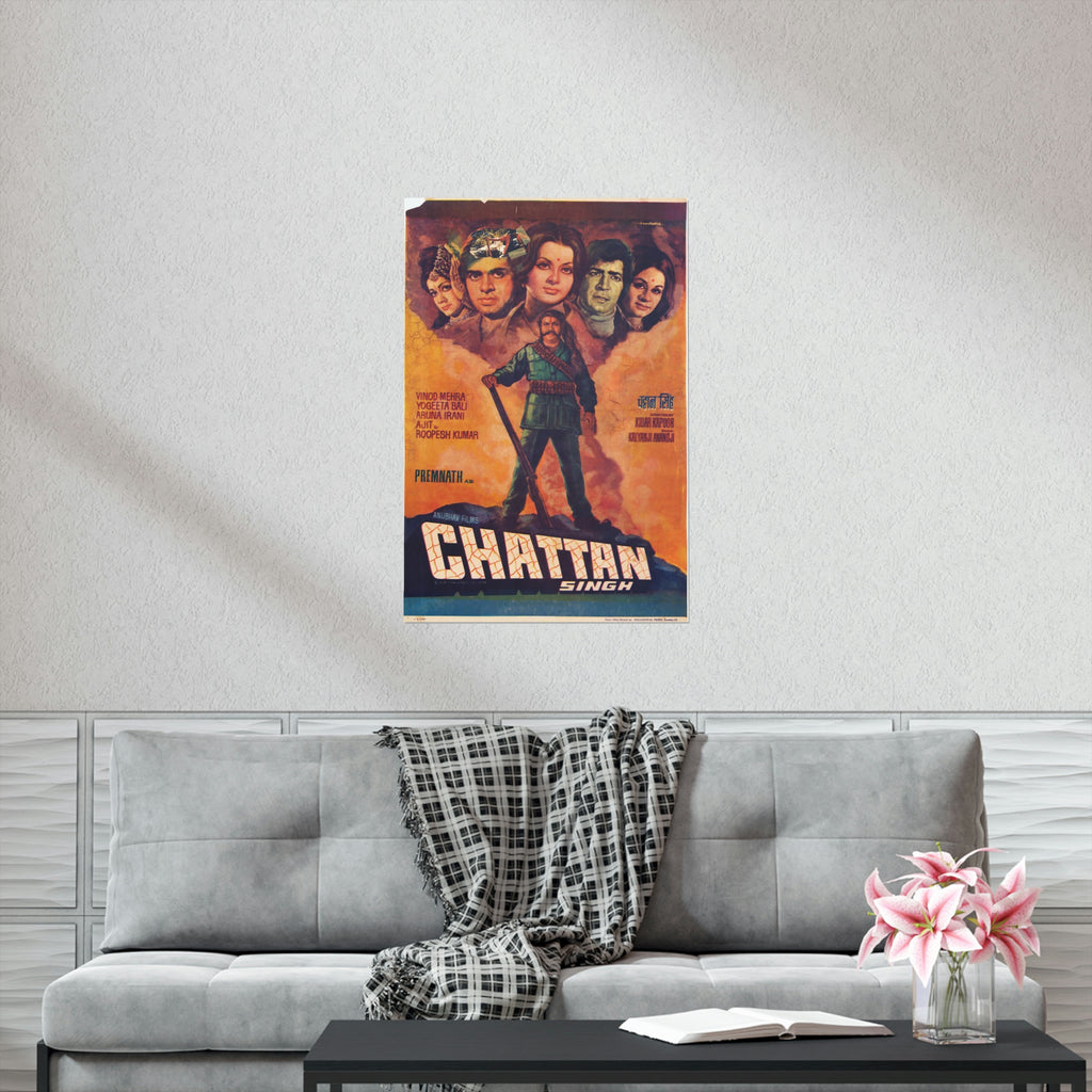 Chattan Singh (1974) Bollywood Premium Matte Vertical Posters - www.desimovies.biz