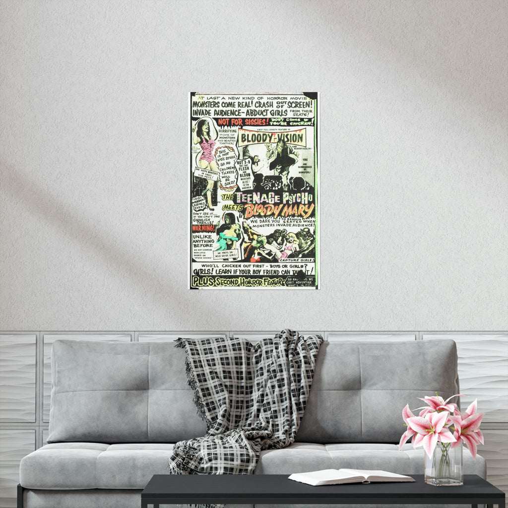 Teenage Psycho Meets Bloody Mary (1964) Premium Matte Vertical Posters - www.desimovies.biz
