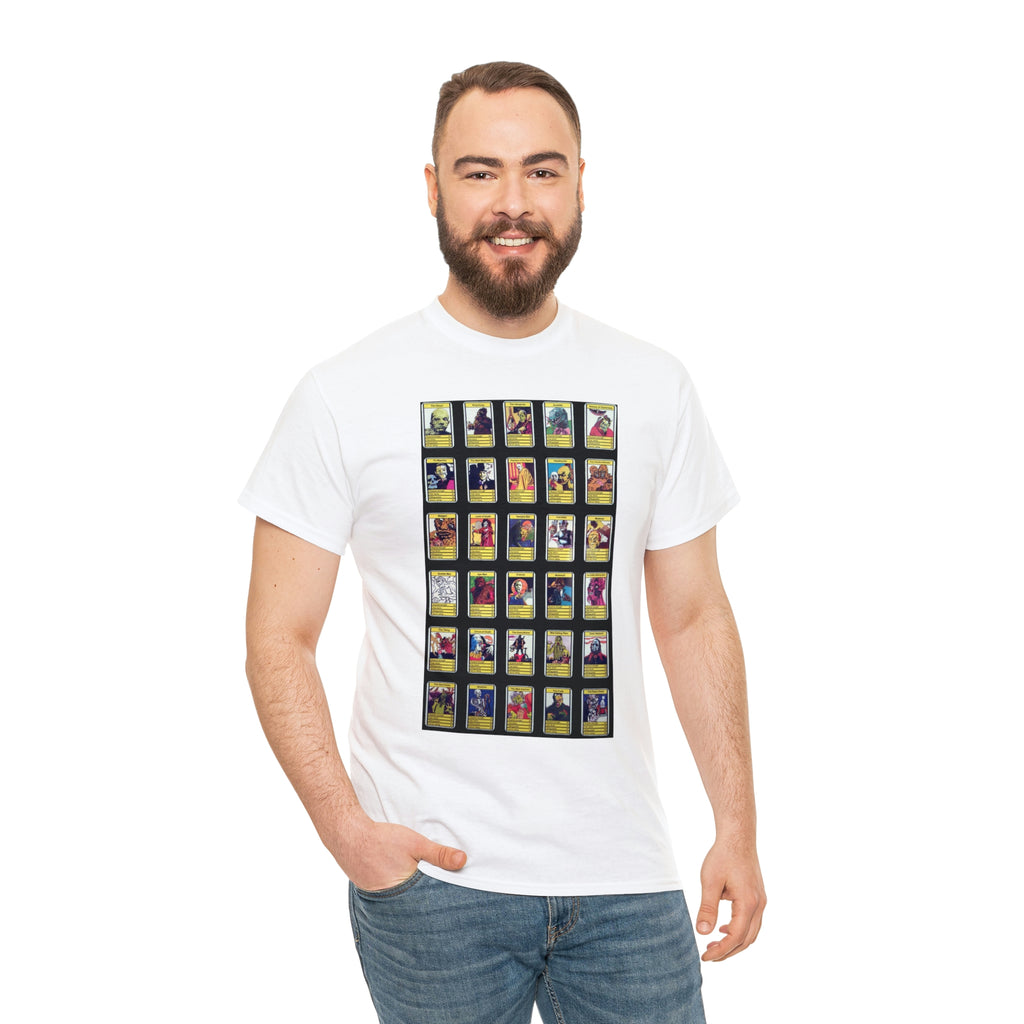 Top Trumps Horror Cards - Unisex Heavy Cotton Tee - www.desimovies.biz