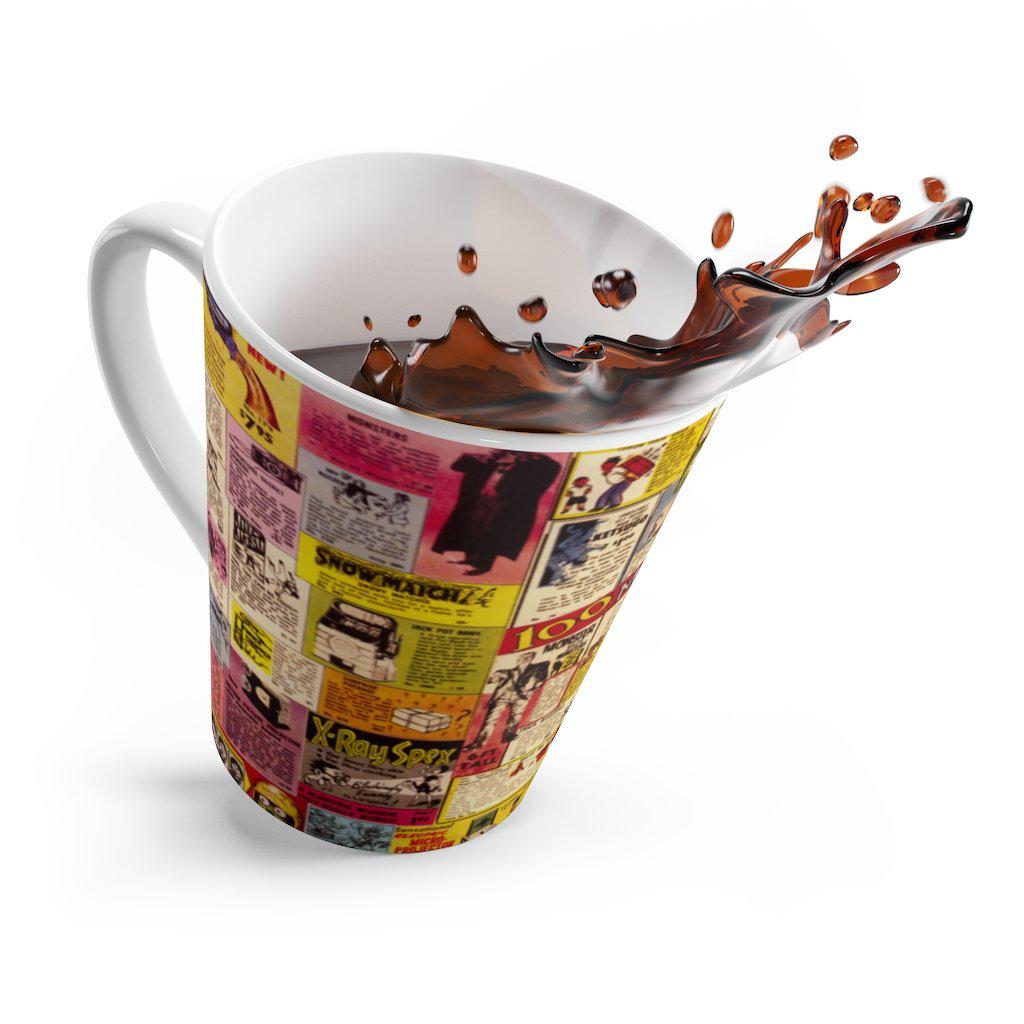 Vintage Comic Adverts - Latte mug - www.desimovies.biz