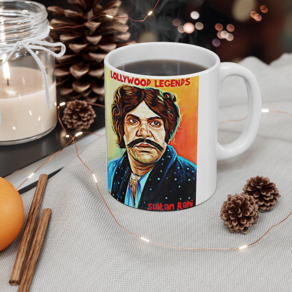 Sultan Rahi - Painted Ceramic Mug 11oz - www.desimovies.biz