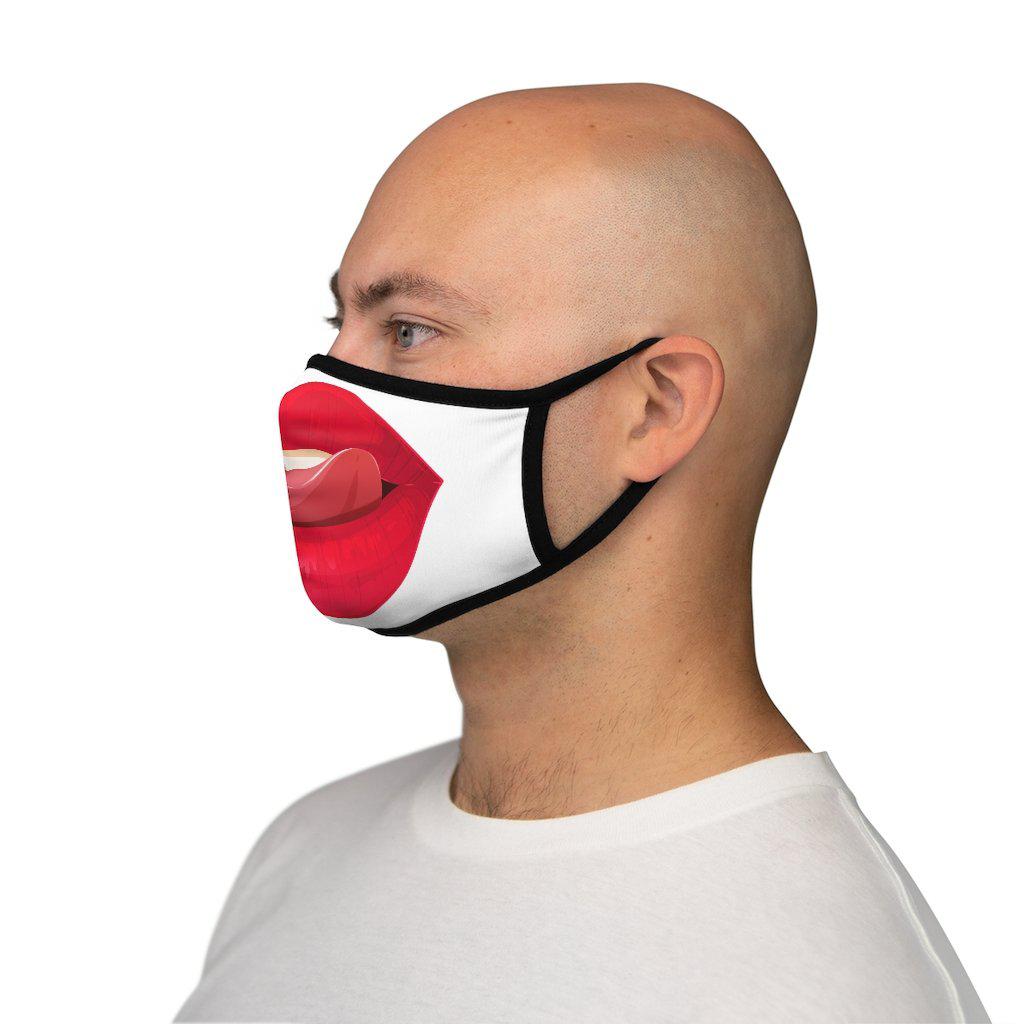 Hot Lips - Fitted Polyester Face Mask - www.desimovies.biz
