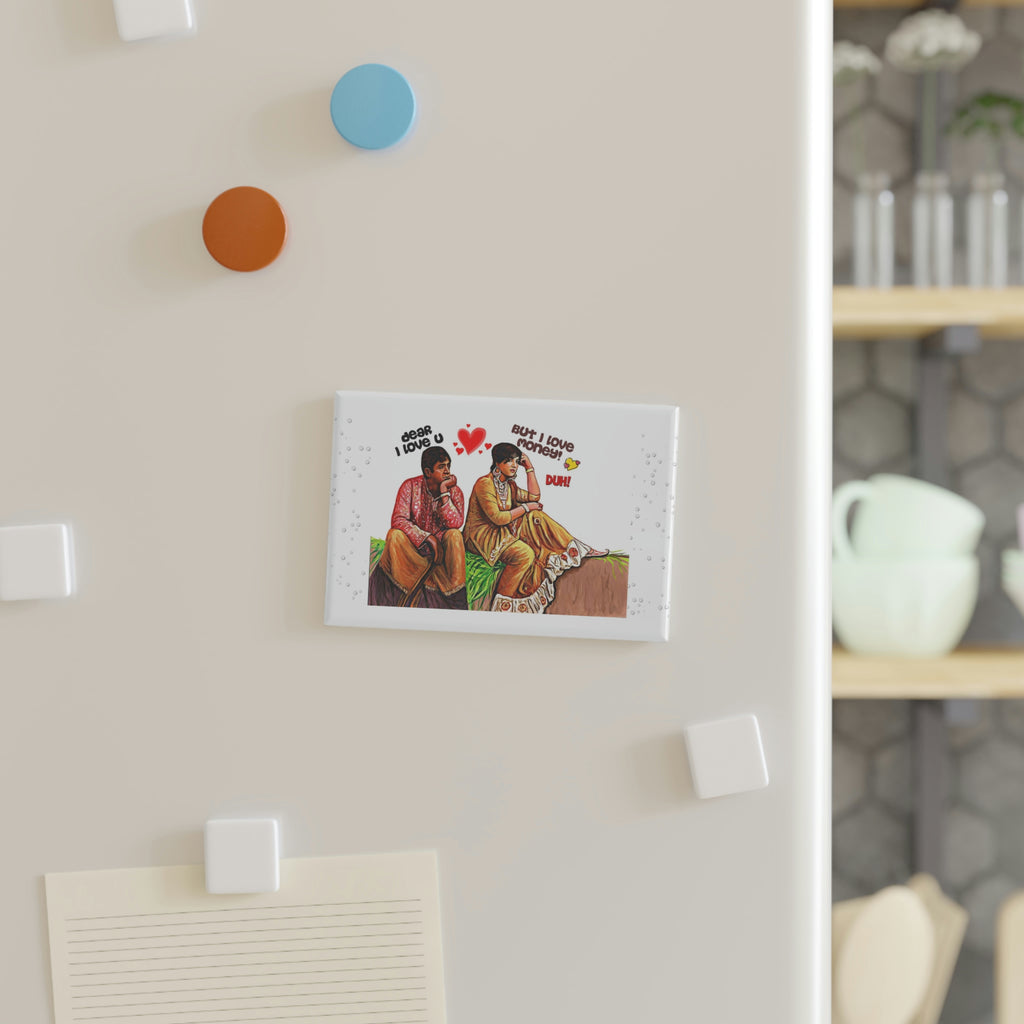 Dear I Love You - Button Magnet, Rectangle (1 & 10 pcs) - www.desimovies.biz