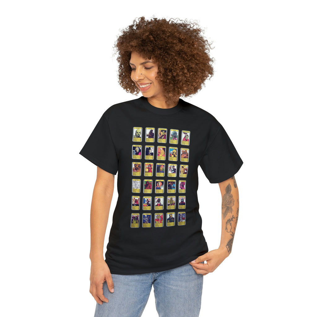Top Trumps Horror Cards - Unisex Heavy Cotton Tee - www.desimovies.biz