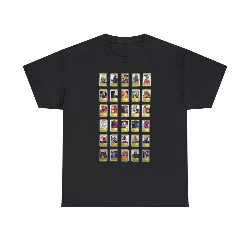 Top Trumps Horror Cards - Unisex Heavy Cotton Tee - www.desimovies.biz