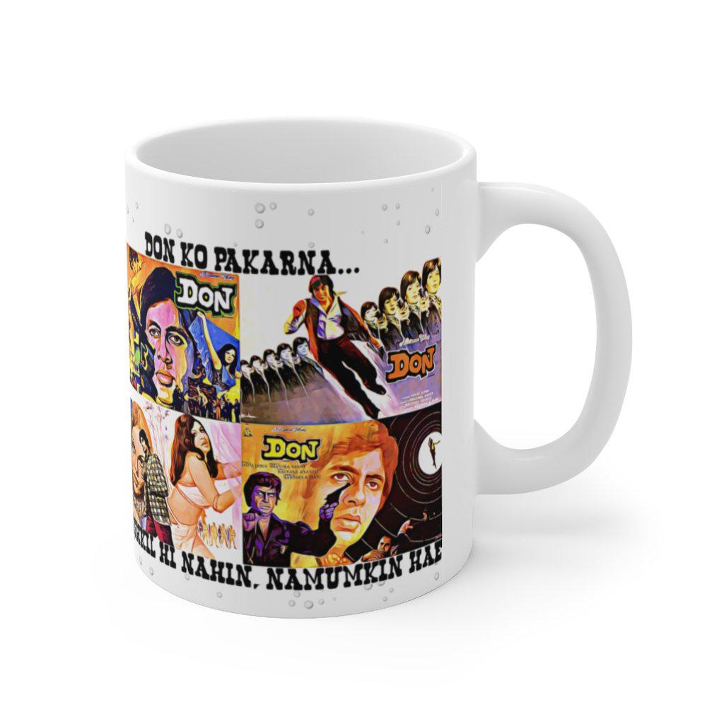 Don Ko Pakarna Mushkil Hi Nahin, Namumkin Hai - Bollywood - Ceramic Mug 11oz - www.desimovies.biz