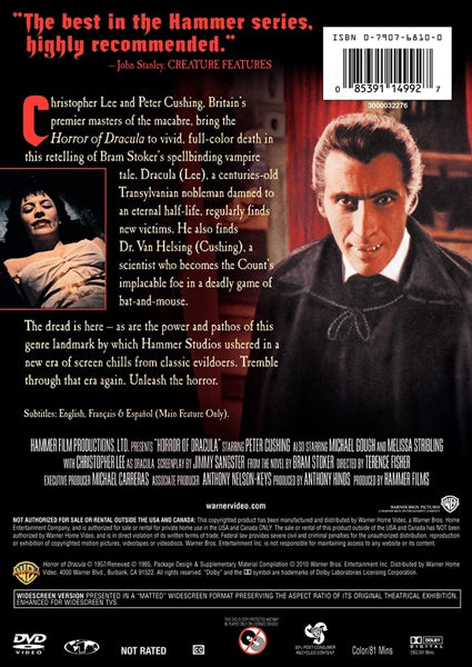Horror of Dracula, The (1958) DVD - WB Keep Case - www.desimovies.biz